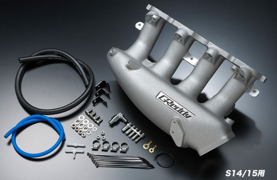 GReddy Nissan SR20DET S14/S15 Plenum de admisión de corredor corto para cuerpo del acelerador original (13522317)