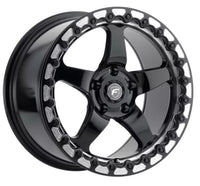 Forgestar F001 17X10 D5 Beadlock 5X120 ET45 BS7.3 Gloss Black w/ Machine Lip 78.1