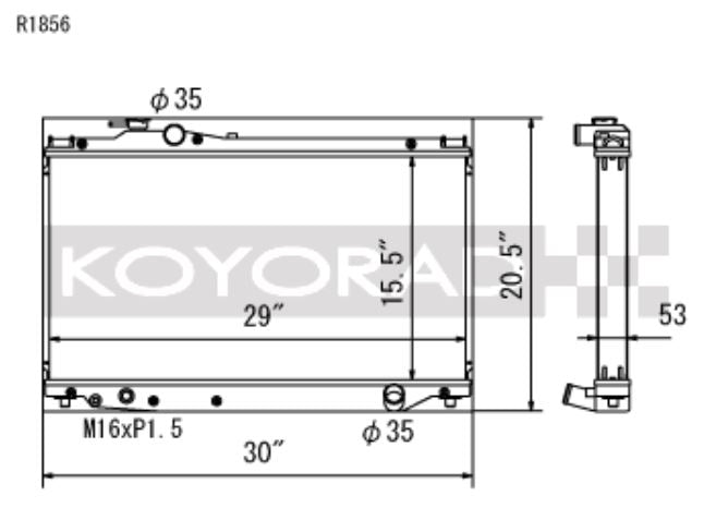 Koyo 93-98 Toyota Supra NA/Turbo (MT) Radiator (R1856)