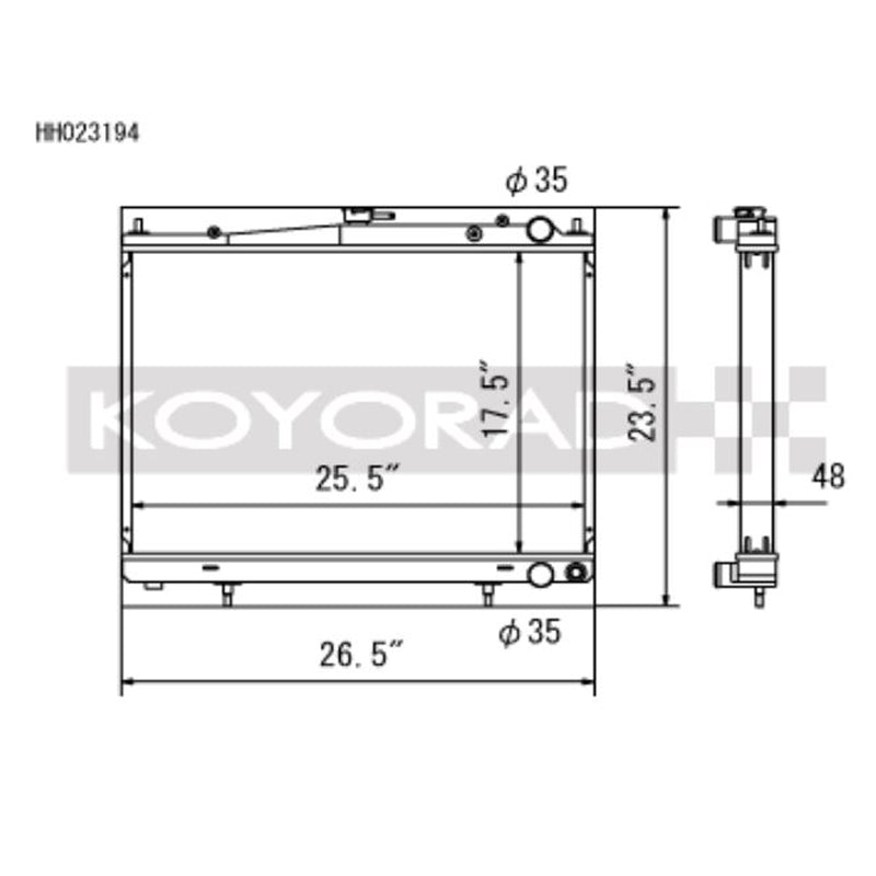 Koyo 00-02 Nissan Skyline GTR 2.6L Turbo Racing Radiator