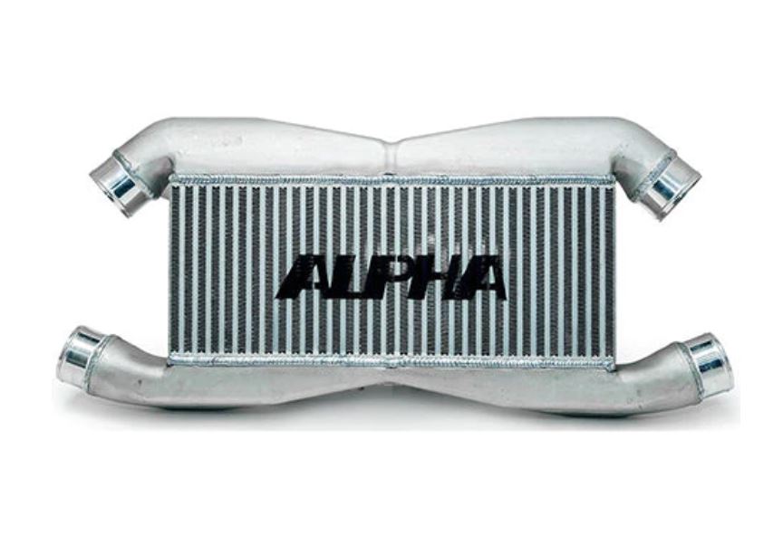 AMS Performance 2009+ Nissan GT-R R35 Intercooler de montaje frontal Alpha de repuesto para tubería IC con logotipo (ALP.07.09.0007-1)