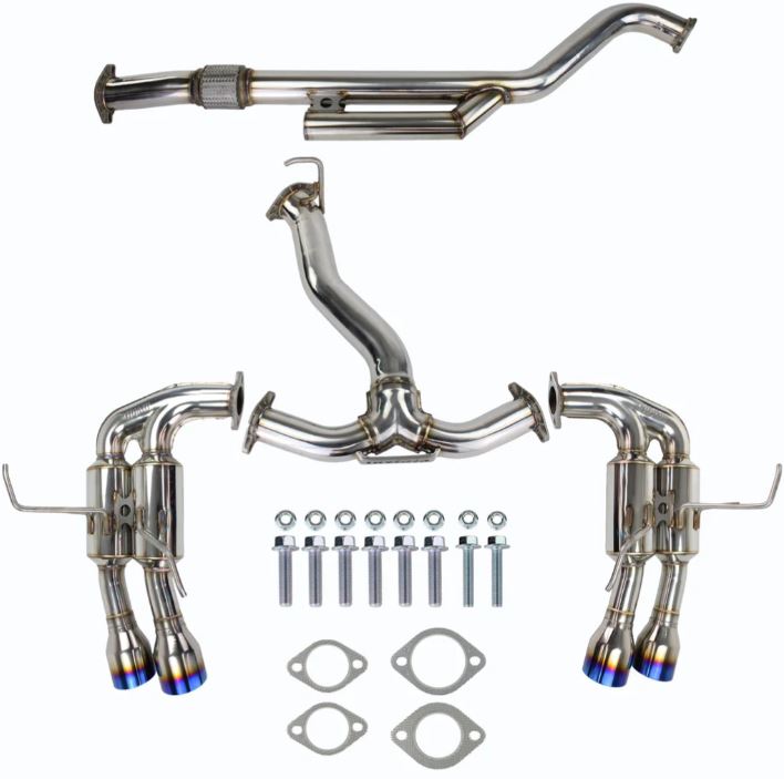 Invidia 2022+ Subaru WRX Gemini Single Layer Quad Titanium Tip Cat-Back Exhaust (HS22WRXGM4ST)