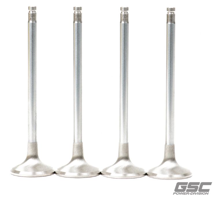 GSC P-D Honda B-Series Vtec B16A/B17A/B18C Chrome Alloy Exhaust Valve 28mm Head - 6mm Stem - SET 8 (2039-8)