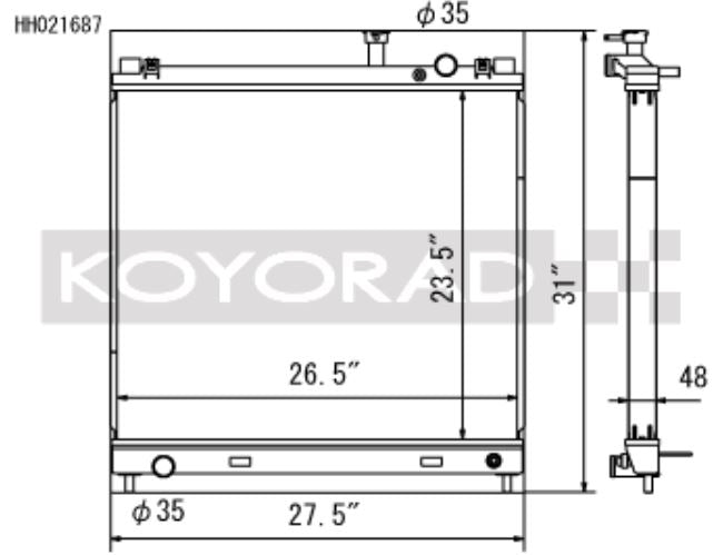 Koyo 04-13 Nissan Titan/Armade/QX56 5.6L V8 (Req. Trans Cooler) Radiator