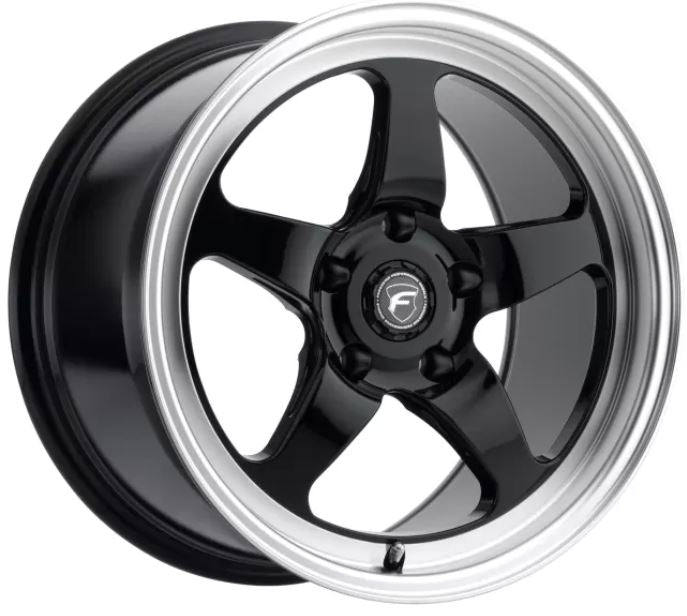 Forgestar F091 17X10 D5 Drag 5X120 ET45 BS7.3 Gloss Black w/ Machine Lip 78.1