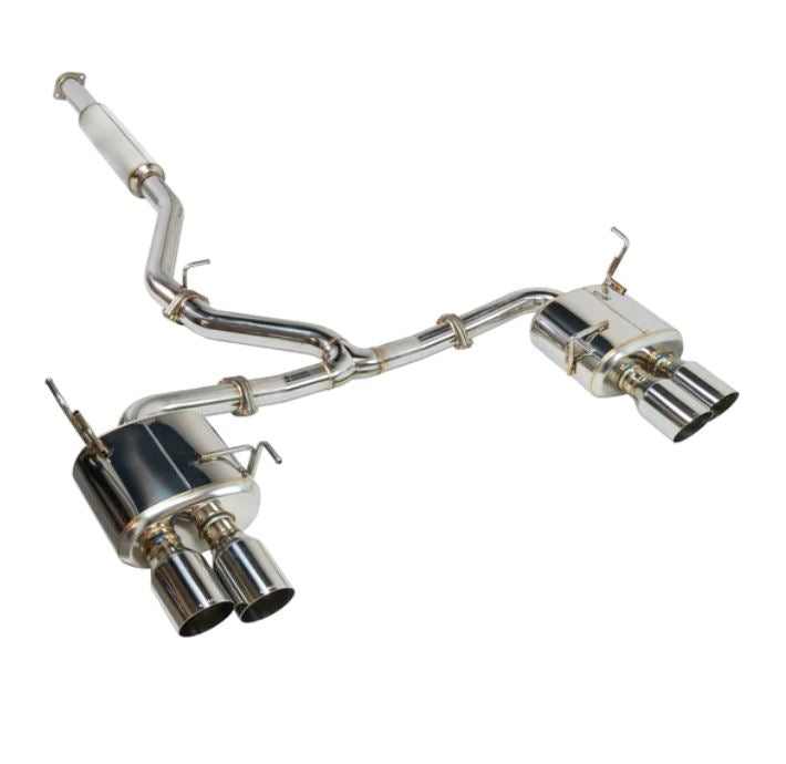 COMENTARIO Escape Catback, Subaru WRX VB - 4 puntas cuádruples simples de acero inoxidable (resonadas) (RK-C4076S-02C)