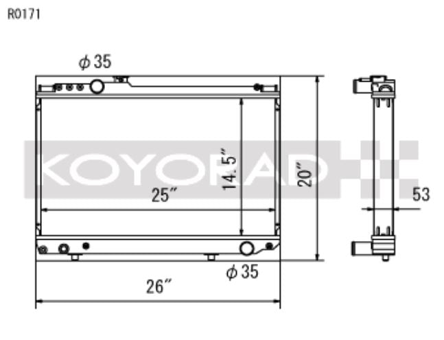 Koyo 86-92 Toyota Supra NA/Turbo (MT) Radiador (R0171)