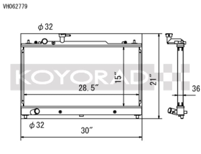 Koyo 06-08 Mazdaspeed 6 2.3L Turbo Radiator (VH062779)