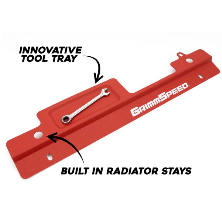 GrimmSpeed Radiator Shroud w/Tool Tray - Red