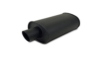 Vibrant StreetPower FLAT BLACK Oval Muffler with Single 3in Outlet - 2.25in inlet I.D.