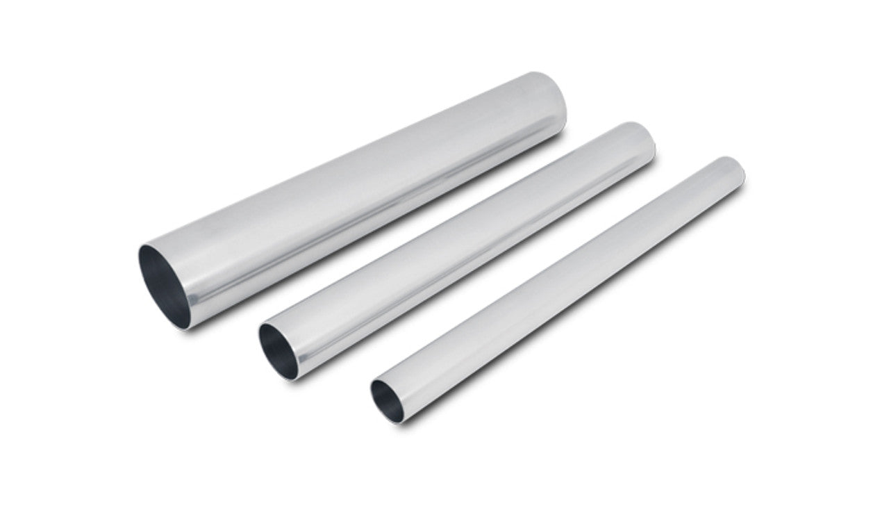 Vibrante tubo de aluminio universal de 2,5 pulgadas de diámetro exterior (tubo recto de 18 pulgadas de largo) - Pulido (2174)