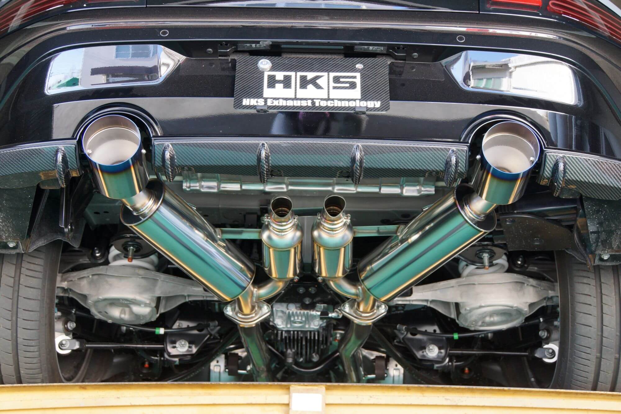 HKS 2022- Nissan Z RZ34 VR30DDTT Dual Hi-Power Titanium Tip Catback Exhaust | 31014-KN002