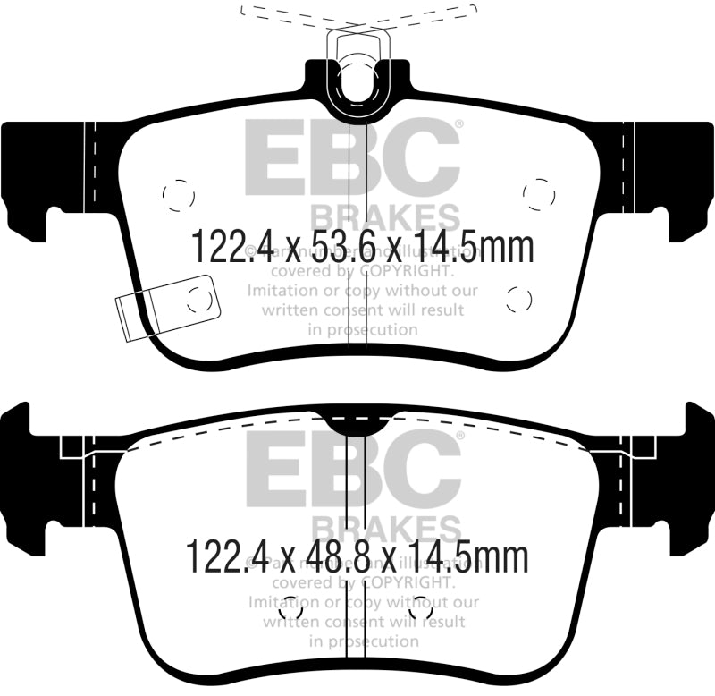 EBC 2017+ Honda Civic Type-R Pastillas de freno traseras Redstuff