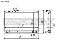 Koyo 96-00 Toyota Chaser JZX100 2.5L Inline 6 Turbo w/ Manual Trans Radiator