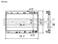 Koyo 94-01 Acura Integra (MT w/ Showa/Denso OEM) Radiator