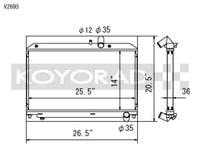 Koyo 04-08 Mazda RX-8 1.3L (MT) Radiator