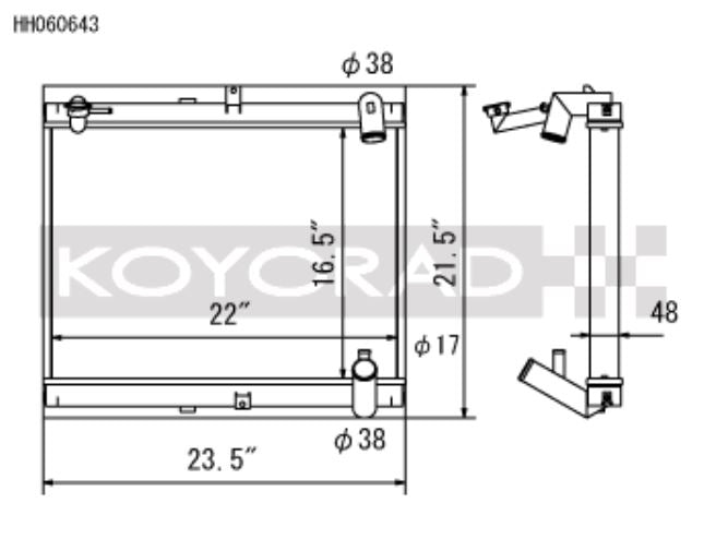 Koyo 89-92 Mazda RX-7 1.3L Late FC Chassis Turbo & Non Turbo Radiator (HH060643)