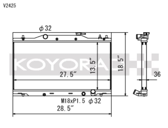 Koyo 02-06 Acura RSX Base/Type-S (MT) Radiator (VH062779)