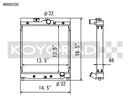 Koyo Honda 92-00 Civic/93-97 Del Sol 1.6L w/ 32mm Inlet/Outlet Pipes MT Radiator