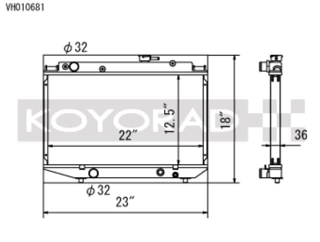 Koyo 84-87 Toyota Corolla RWD con 3SGE BEAMS 2.0L Radiador manual de intercambio de motor (VH010681)