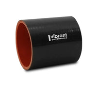 Vibrant 4 Ply Reinforced Silicone Straight Hose Coupling - 1.75in I.D. x 3in long (Black)