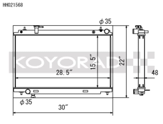 Koyo 02-06 Nissan 350Z 3.5L V6 Radiator (HH021568)