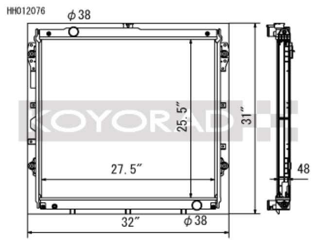 Koyo 10-12 Tundra 4.6L/07-20 Tundra 5.7L V8/ 08-15 Sequoia 5.7L / 10-12 Sequoia 4.6L (AT) Radiador de carreras *Requiere SK-C13* (HH012076)