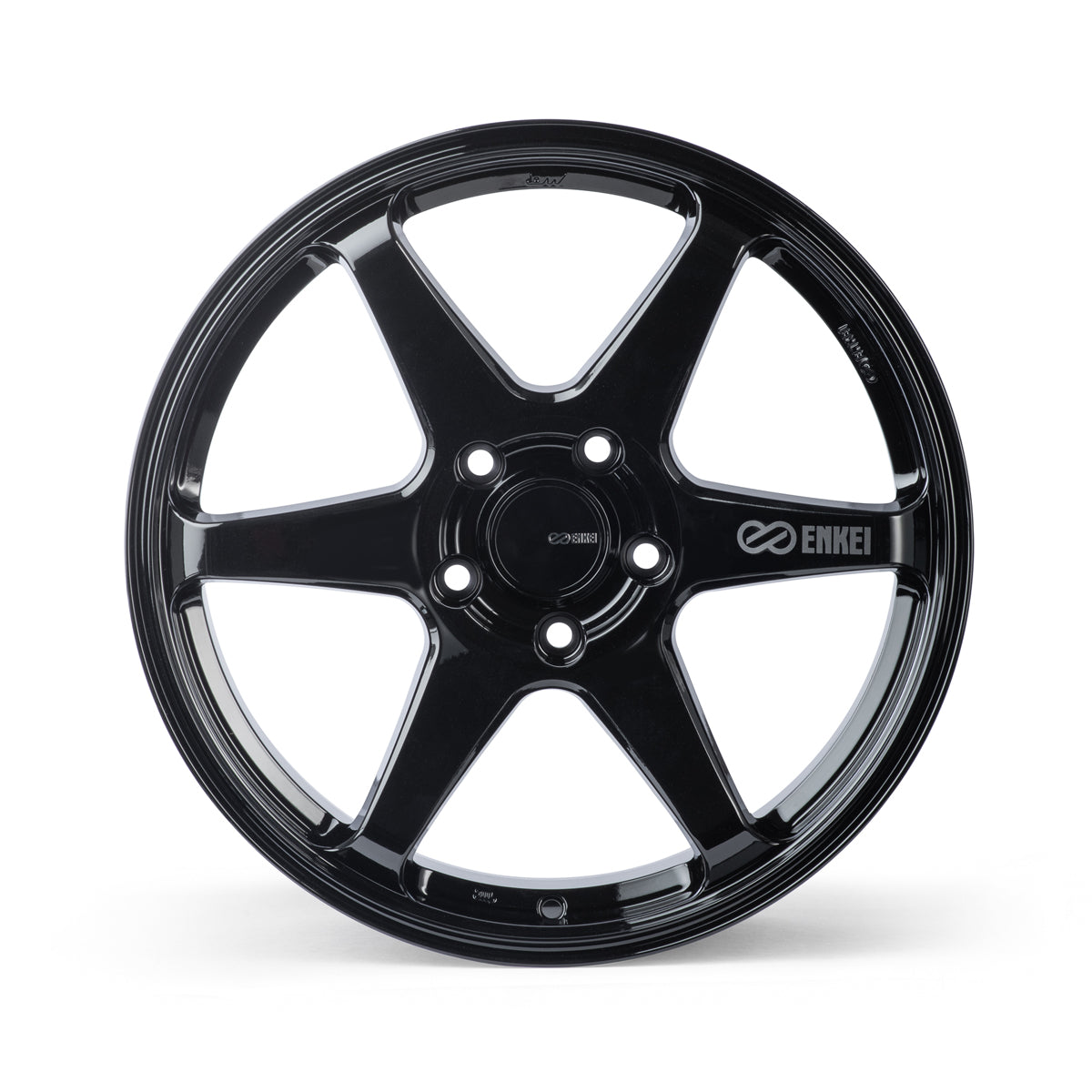 Enkei T6R 18x9.5 38mm Offset 5x114.3 Patrón de pernos 72.6 Diámetro Rueda negra mate (539-895-6538BK)