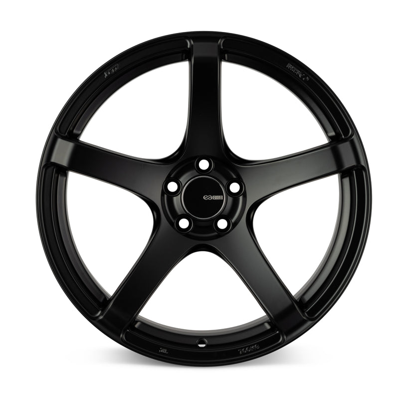 Enkei Kojin 17x8 40mm Offset 5x114.3 Patrón de pernos 72.6mm Diámetro de orificio Rueda negra mate (476-780-6540BK)