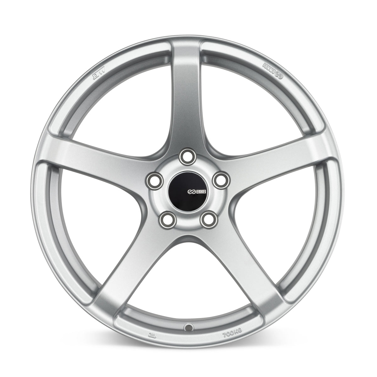 Enkei Kojin Rueda plateada mate de 18 x 8, 40 mm con desplazamiento, patrón de pernos 5 x 114,3, diámetro de orificio de 72,6 mm (476-880-6540SP)