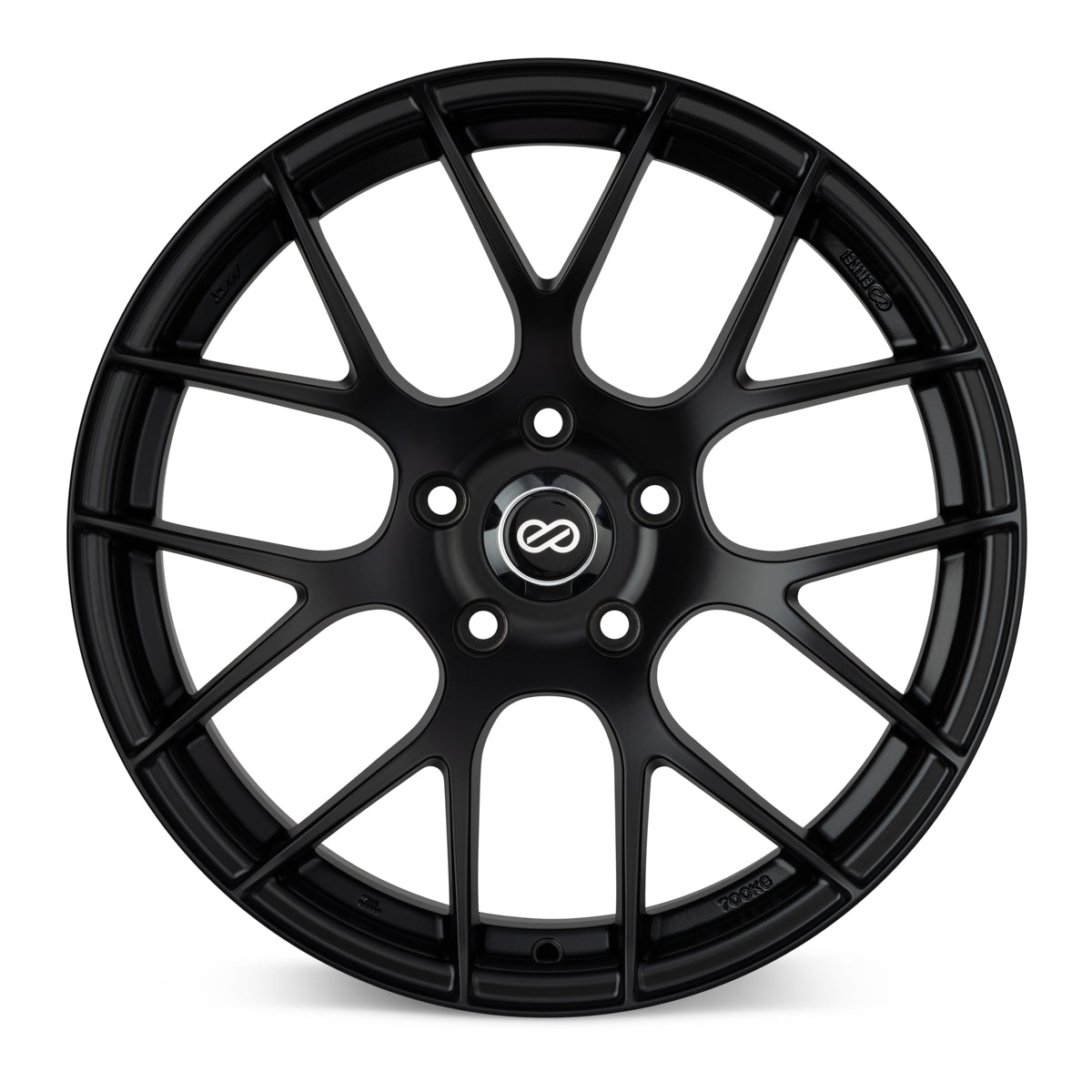 Enkei Raijin 19x8.5 35mm Offset 5x114.3 Patrón de pernos 72.6 Rueda trasera con orificio de cubo (467-985-6535BK)