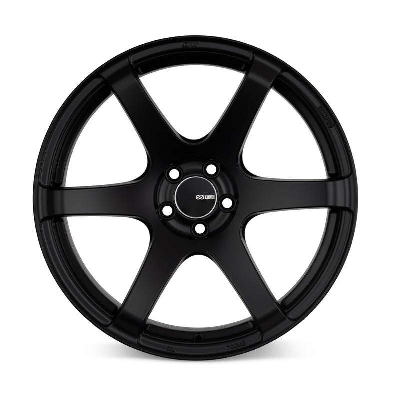 Enkei T6S 18x8.5 35 mm Offset 5x114.3 Patrón de pernos 72.6 Diámetro Rueda negra mate (485-885-6535BK)