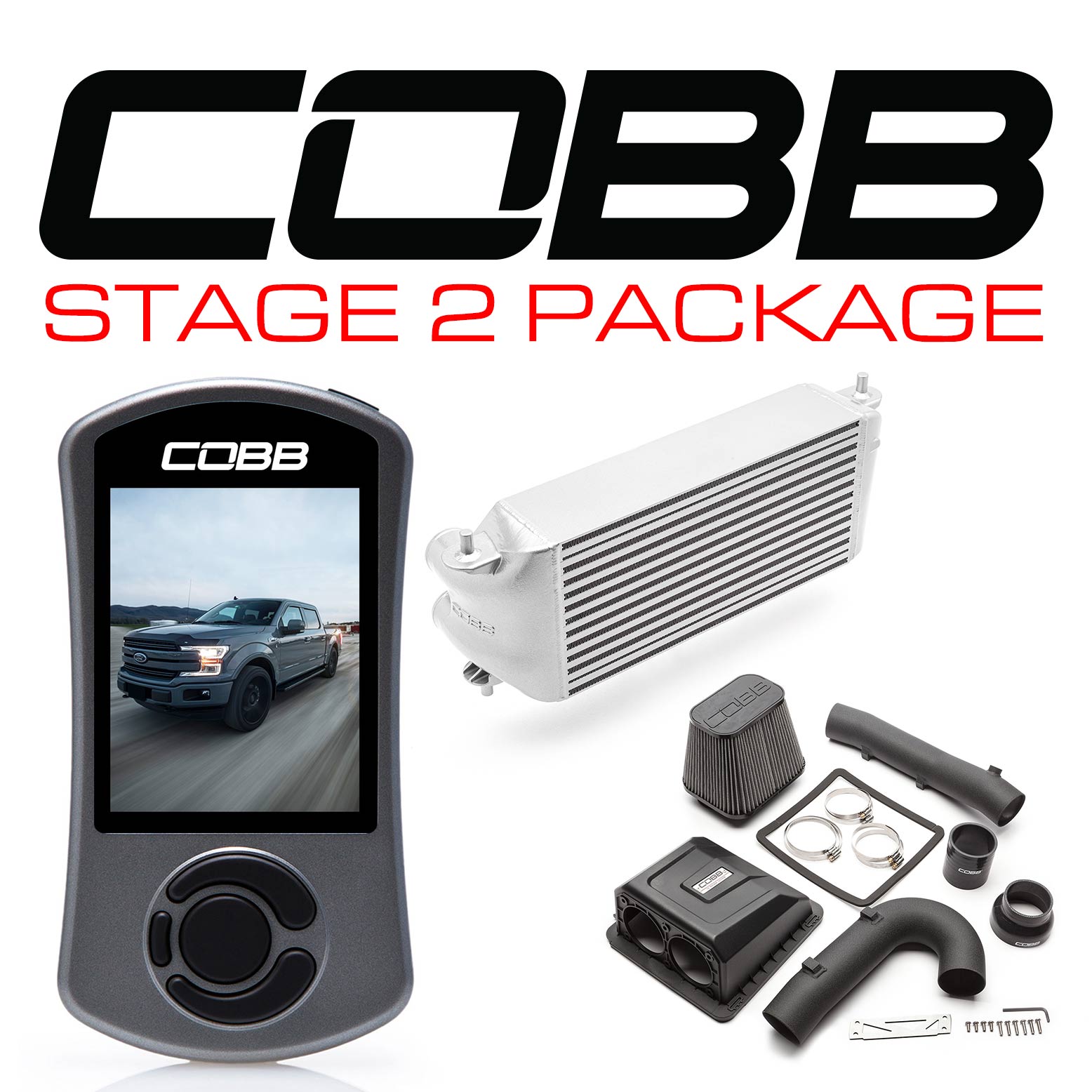 Cobb Ford F-150 Ecoboost Raptor/Ltd. con paquete de potencia TCM Etapa 2 - Plata (I/C de ubicación de fábrica) (FOR0050S20SL-TCM)