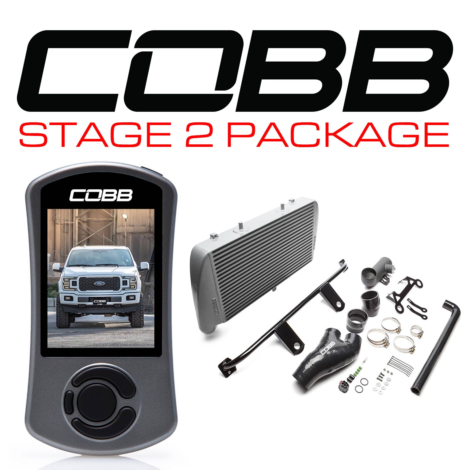 Cobb 18-20 Ford F-150 2.7L Etapa 2 Paquete de potencia - Plata (SIN ADMISIÓN) (FOR0080020SL-NI)