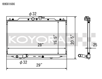 Koyo 04-08 Acura TSX 2.4L (MT) Racing Radiator - 25MM CORE (KH081666)