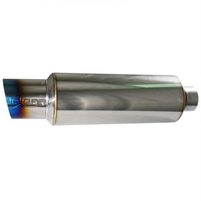 Injen 3.00 Universal Muffler w/Titanium burnt rolled Tip and stainless steel resonated inner wall (SES300TT)