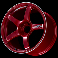 Advan TC4 18x9.5 +45 5-120 Racing Candy Red y rueda de aro