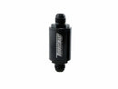 Turbosmart FPR Billet Inline Fuel Filter 1.75in OD 3.825in Length AN-10 Male Inlet - Black