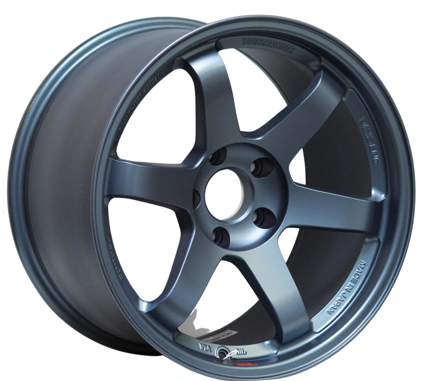 Volk Racing TE37SL 18x9.5 +22 5x114.3 Wheel in Matte Blue Gunmetal