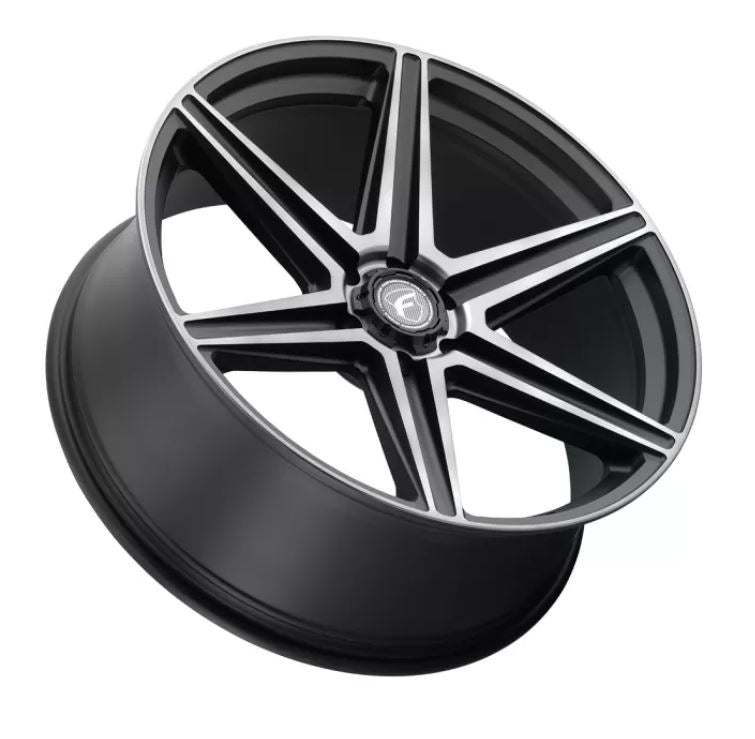 Forgestar F012 24X10 X6 6X139.7 ET25 BS6.5 Negro Satinado con Labio Máquina DDT 106.1 (F01240084P25) 