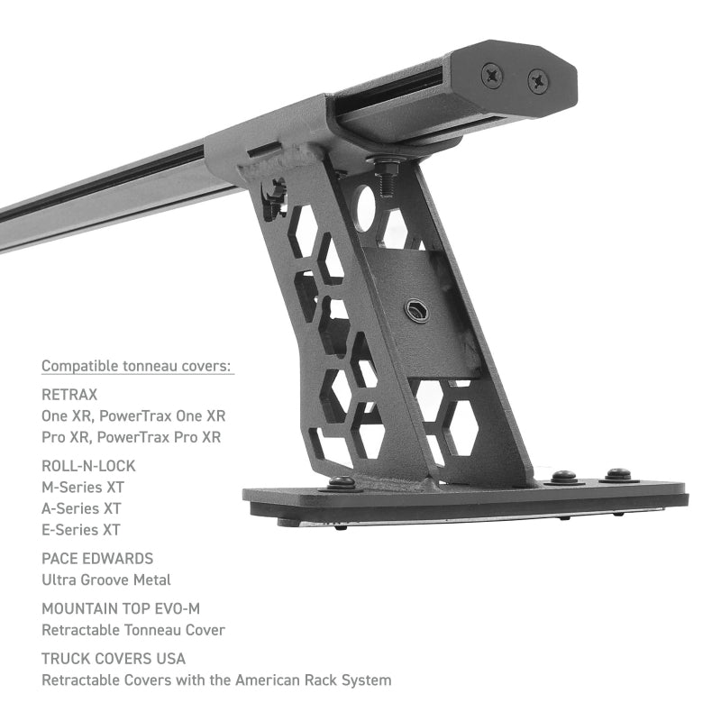 Go Rhino Cubierta Tonneau con Ranura en T Barras Cruzadas XRS de 6" Estante para Cama