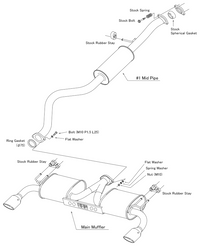 HKS 2023+ GR Corolla Legamax Sports Cat-Back Exhaust