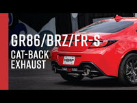 MBRP 13-22 Subaru BRZ 2.0L/ 2.4L 3in Dual Split Rear Cat Back w/CF Tips- T304 (S48043CF)