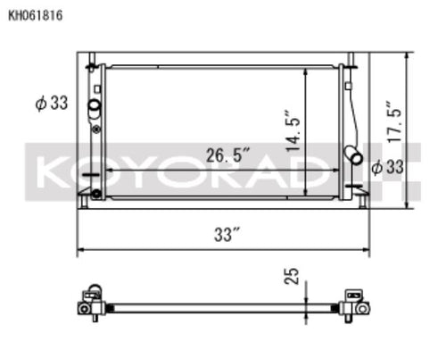 Koyo 04-09 Mazda Mazda3/Speed3 2.0/2.3L I4 NA/Turbo (MT) Radiator (KH061816)