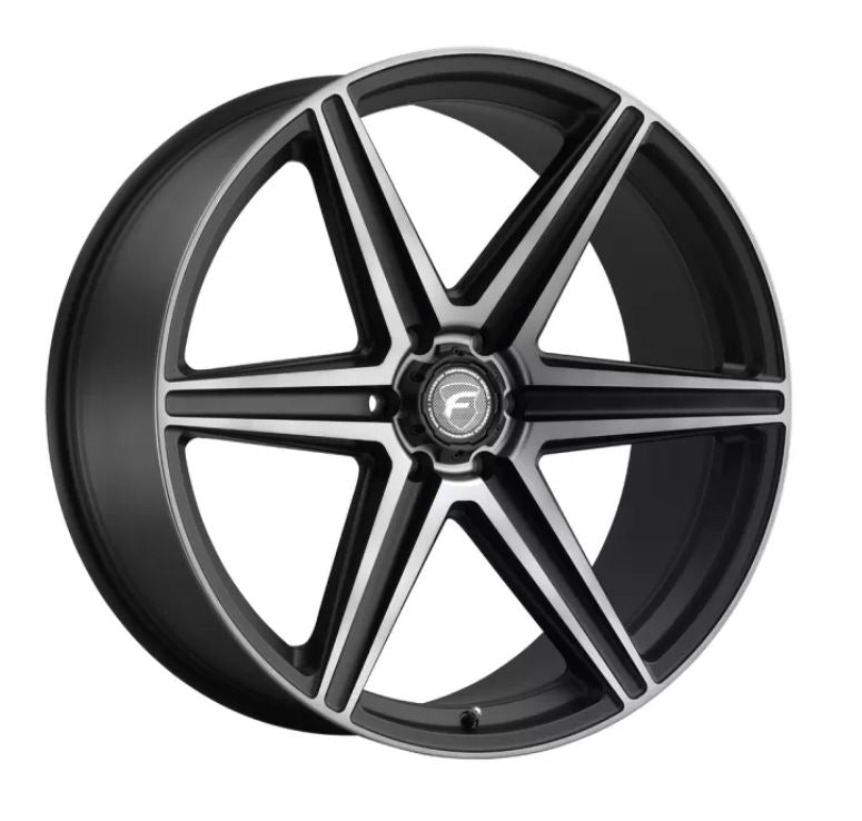 Forgestar F012 24X10 X6 6X139.7 ET25 BS6.5 Negro Satinado con Labio Máquina DDT 106.1 (F01240084P25) 