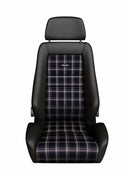 Recaro Classic LX Seat in Black Leather with Classic Checkered Fabric