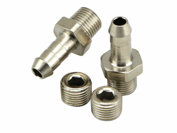 Accesorios y espacios en blanco para cola de manguera Turbosmart de 1/8 pulg. NPT de 6 mm (TS-0550-3008)