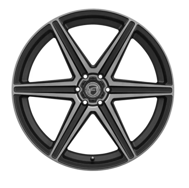 Forgestar F012 24X10 X6 6X139.7 ET25 BS6.5 Satin Black w/ Machine Lip DDT 106.1 