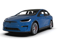 Rally Armor 2022+ Tesla Model X Faldilla guardabarros UR negra con logotipo gris oscuro (MF102-UR-BLK/DGRY)