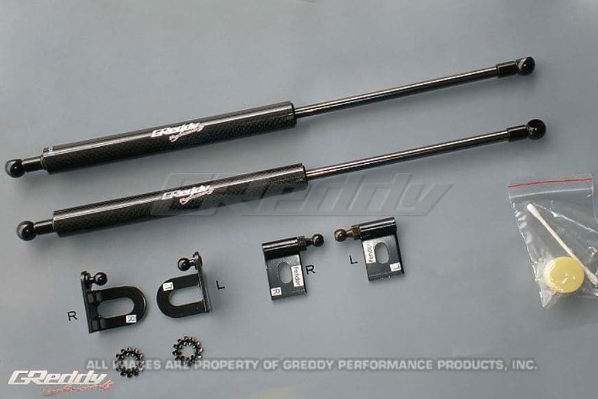 GReddy 08-11 Mitsubishi Evo X CZ4A Engine Hood Lifter Kit (Designed for OEM weight hoods.)